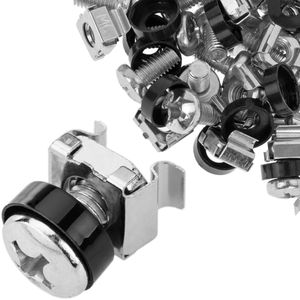 Pack de 50 Tornillos M6 con tuerca enjaulada para Rack 19