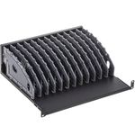 Estantería para armario rack 19" con 12 divisiones para ordenador portátil o tablet 360 mm - RB02300 - 01