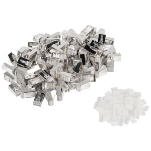 Pack de 100 unidades pieza transparente Cat6 FTP RJ-45 de acero inoxidable de Lanberg PLS-6000