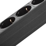 Regleta de enchufes rack 19" de 7 schuko con interruptor y protección sobretensiones - RE02100 - 07