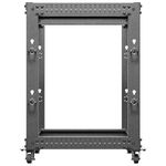 Armario Rack abierto fondo ajustable 19" 15U F600 600x600x1100mm desmontado DIY negro Lanberg - WL58500 - 05
