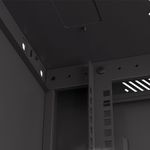 Armario Rack mural 19" 9U F450 600x450x512mm pared desmontado DIY negro Lanberg - WK31900 - 07