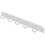 Panel pasacables para armario rack 19" blanco de 5 de anillas 1U Lanberg - RM15200 - 01