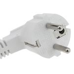 Cable de alimentación eléctrico IEC-60320 blanco C13 Schuko macho 5 m - CH08300 - 05