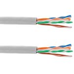 Bobina de cable de red LAN UTP categoría cat.6 23AWG CCA rígido gris 305 m - LN09300 - 09