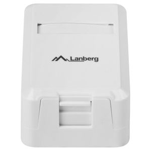 Caja de montaje de superficie Lanberg para Keystone 1 puerto OK1-0001-W