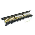 Patch panel rack 24 RJ45 Cat.6 FTP 1U negro - RD04400 - 05