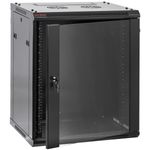 Armario rack mural 19'' 15U 600x600x770mm pared negro SOHORack GO montado - WK02500 - 01