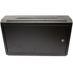 Armario rack mural 19'' 6U 600x150x370mm pared con puerta metálica SOHORack - WK00600 - 02