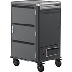 Armario de carga y transporte para 36 tablets y portátiles negro con 36 schuko en 6 regletas - WM05800 - 01