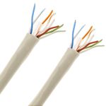 Bobina de cable de red LAN UTP categoría cat.6 24AWG CCA rígido gris 305m - LN05600 - 05