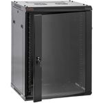 Armario rack mural 19'' 18U 600x600x900mm pared negro SOHORack GO montado - WK02600 - 01