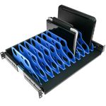 Estantería extraible para armario rack 19" con 10 divisiones para ordenador portátil o tablet 350 mm - RB02101 - 10
