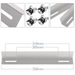 Guías laterales fijas de soporte para armario rack 19 blanco 350mm - WT02100 - 02