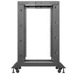 Armario Rack abierto fondo ajustable 19" 18U F600 800x600x1051mm desmontado DIY negro Lanberg - WL58600 - 05