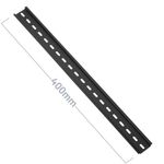 Pack de 3 carriles DIN color negro de 400mm perforado raíl de 25x5mm - MF08300 - 02