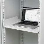 Bandeja rack 19" de fijación frontal de 2U y profundidad 550 mm blanco - WT00400 - 05