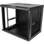 Armario rack mural 19" 9U 600x450x500mm pared negro SOHORack con rejilla - WY02300 - 05