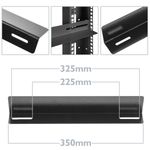 Guías laterales fijas de soporte para armario rack 19 negro 350mm - RM04100 - 02