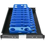 Estantería extraible para armario rack 19" con 10 divisiones para ordenador portátil o tablet 350 mm - RB02101 - 06