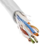Bobina de cable de red ethernet Cat. 6 UTP de 100 m rígido de color gris - LM02100 - 03