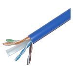Bobina de cable de red ethernet Cat. 6 UTP CCA de 100 m rígido de color azul - LQ01300 - 02