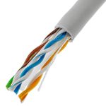 Bobina de cable de red ethernet Cat. 6 UTP de 305 m rígido de color gris - LM06200 - 07