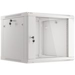 Armario Rack mural 19" 9U F600 600x600x512mm pared desmontado DIY blanco Lanberg - WK36900 - 01