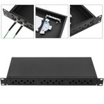 Patch Panel de fibra óptica 1U negro de 24 ST - FQ00500 - 02