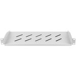 Bandeja fija blanca para armario rack 19" fijación frontal 1U profundidad de 220 mm Lanberg - WK21200 - 02