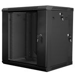 Armario Rack mural 19" 12U F600 600x600x640mm pared desmontado DIY negro Lanberg - WK34000 - 08