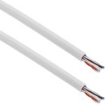 Bobina de cable de red ethernet Cat. 6 UTP de 305 m CCA rígido de color blanco para exterior - LM09600 - 04
