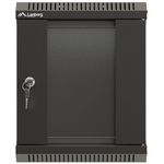 Armario Rack mural 10" 6U F300 300x300x370mm pared desmontado DIY negro Lanberg - TR19800 - 02