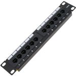 Patch panel 10" para armario rack 12-Port RJ45 Cat.6 UTP 1U - TR03400 - 01