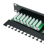 Patch panel de 24 RJ45 Cat.5e UTP 1U negro con organizador de cables para armario rack - RC04000 - 05
