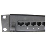 Patch panel de 24 RJ45 Cat.5e UTP 1U negro en cajón extraible Reacondicionado - SA04F00 - 04