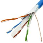 Bobina de cable de red ethernet Cat. 6 FTP CCA de 100 m rígido de color azul - LQ01400 - 05