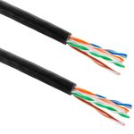 Bobina de cable de red LAN UTP categoría cat.6 23AWG CCA rígido negro 305 m - LN09000 - 06