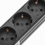 Regleta de enchufes rack 10" de 3 schuko y conector C14 - RE07200 - 03