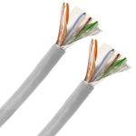 Bobina de cable de red ethernet Cat. 6 FTP de 100 m rígido de color gris - LM07500 - 05