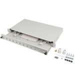 Patch panel blanco para rack 19" 1U 12 SC simplex o LC duplex - FQ10300 - 01