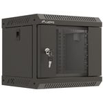 Armario Rack mural 10" 4U F300 300x300x281mm pared desmontado DIY negro Lanberg - TR19700 - 01