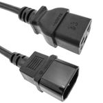 Cable eléctrico alta calidad 3x1.5mm² IEC60320 C19-hembra a C14-macho 1.8m - FA07100 - 01