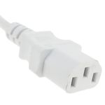 Cable de alimentación eléctrico IEC-60320 blanco C13 Schuko macho 5 m - CH08300 - 04