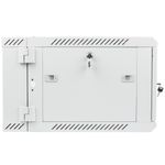Armario Rack mural 19" 6U F600 600x600x374mm pared desmontado DIY blanco Lanberg - WK34300 - 07