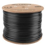 Bobina de cable de red ethernet Cat. 6 UTP de 305 m rígido de color negro para exterior fluke tested LCU6-21CU-0305-BK - LN14700 - 01