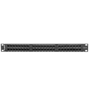 Patch panel 19" de 48 RJ45 CAT.6 UTP 1U Lanberg PPU6-1048-B