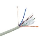 Bobina de cable de red ethernet Cat. 6 FTP de 100 m flexible de color gris - LM03300 - 04