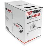 Bobina de cable de red ethernet Cat. 6 UTP de 100 m flexible de color gris - LM06300 - 02