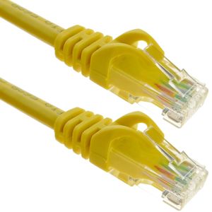 Cable de red ethernet Cat. 6a UTP de 0,25 m de color amarillo